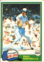 1981 Topps Baseball Cards      382     Paul Mirabella RC
